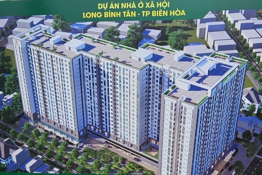 Mô hình dự án có diện tích 1,4 ha, quy mô khoảng 1.000 căn hộ với tổng mức đầu tư gần 1.400 tỉ đồng. Ảnh: VH Nhà ở xã hội.jpg