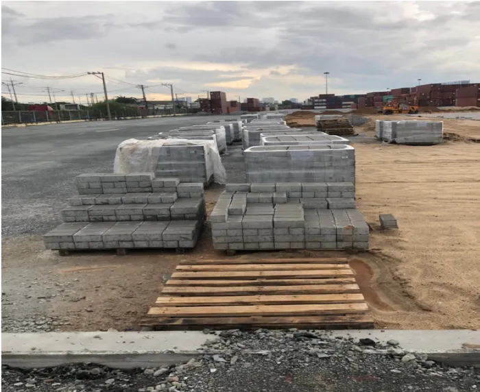 Cảng Bến Nghé sử dụng gạch tự chèn cường độ cao làm vật liệu bề mặt