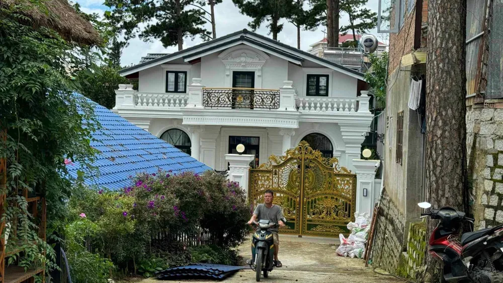 Những ngôi nhà mang thân phận xây dựng trên đất rừng trong khu dân cư ở TP Đà Lạt. Ảnh: VÕ TÙNG IMG_5013.jpeg