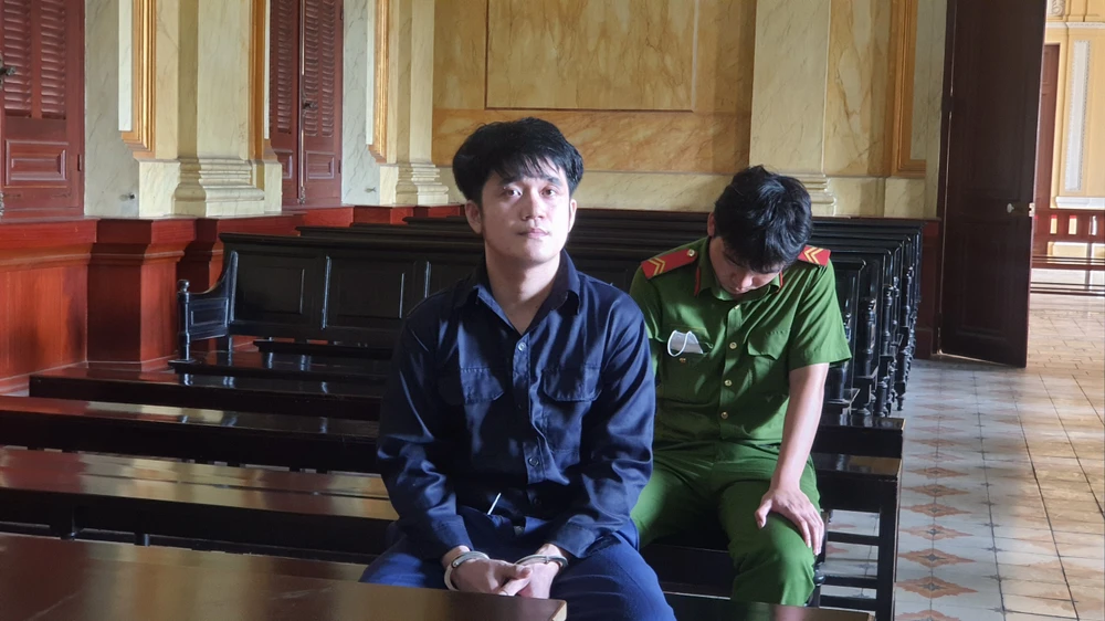 Bị cáo Bành Tất Hoài tại phiên tòa phúc thẩm. ẢNH: SONG MAI