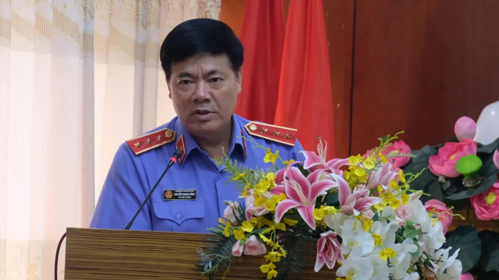 Phó viện trưởng VKSND Tối cao Nguyễn Quang Dũng. Ảnh: SONG MAI