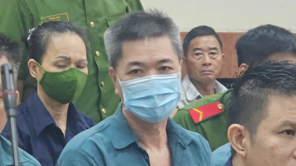 Bị cáo Phàng A Sám - đồng phạm, giúp sức tích cực cho bị cáo Nguyễn Minh Thành tổ chức đánh bạc. Ảnh: SONG MAI