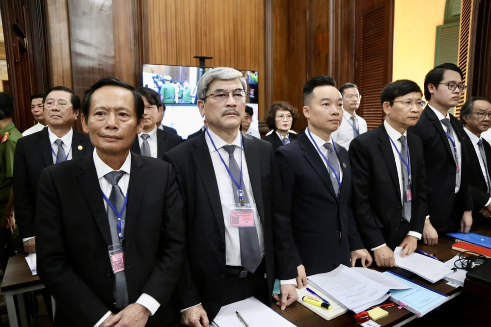 Các luật sư tham gia phiên tòa vụ Vạn Thịnh Phát. Ảnh: HOÀNG GIANG Truong My Lan