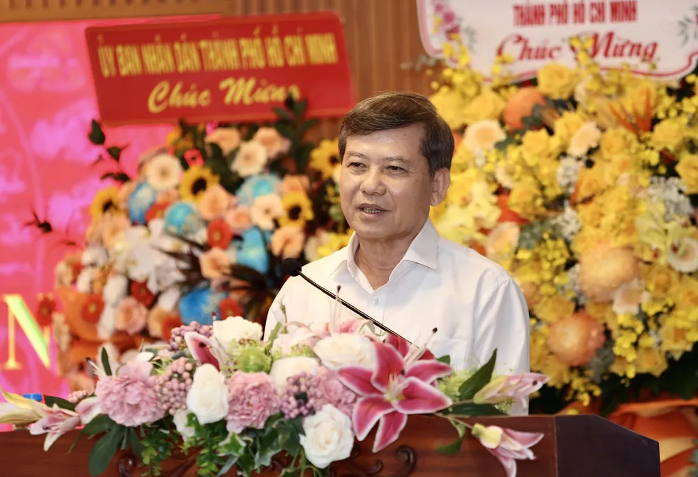Viện trưởng VKSND Tối cao Lê Minh Trí phát biểu chỉ đạo tại buổi lễ bổ nhiệm. Ảnh: HOÀNG GIANG Ông Lê Minh Trí phát biểu chỉ đạo tại lễ bổ nhiệm Phó viện trưởng VKSND TP.HCM.jpg
