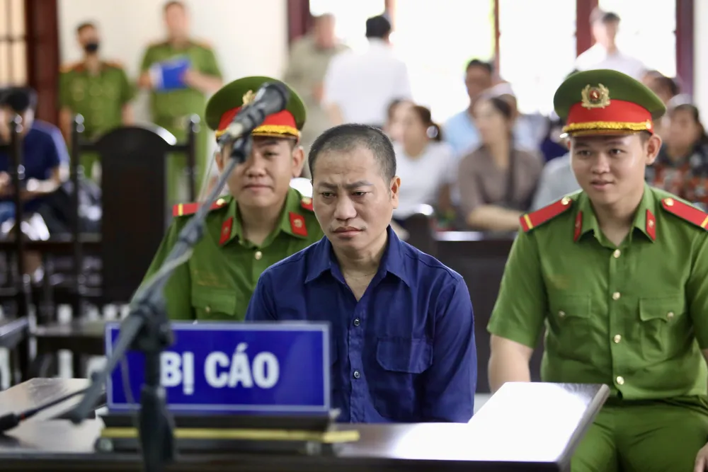 Bị cáo Nguyễn Minh Phúc tại tòa. Ảnh: HOÀNG GIANG Thích Tâm Phúc