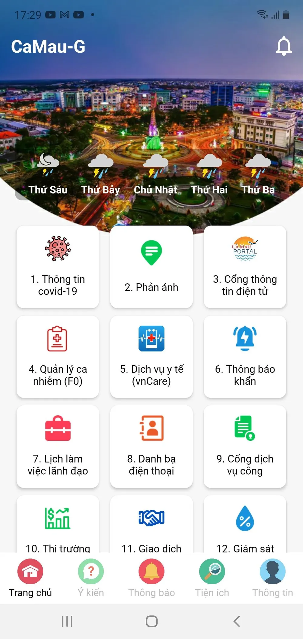 Ứng dụng CamauG chứa 13 ứng dụng thành phần, giúp người dân Cà Mau tiết kiệm rất nhiều thời gian xử lý công việc hàng ngày. Ảnh: TRẦN VŨ