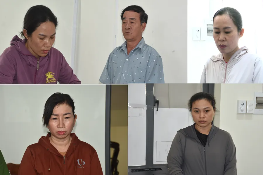 Năm bị can bị cấm đi khỏi nơi cư trú. Ảnh Công an Bạc Liêu. Tội tham ô tài sản Bạc Liêu 1.png