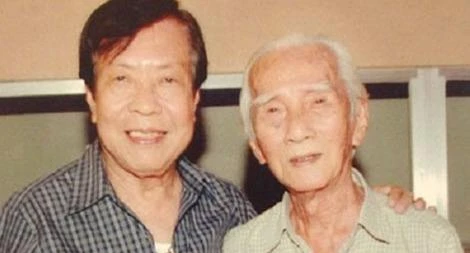 Soạn giả Yên Lang và soạn giả NSND Viễn Châu.