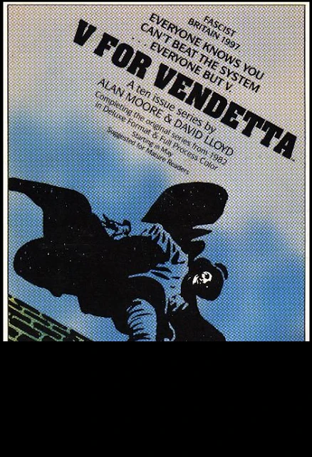Bìa bộ truyện tranh V for Vendetta của Alan Moore và David Lloyd