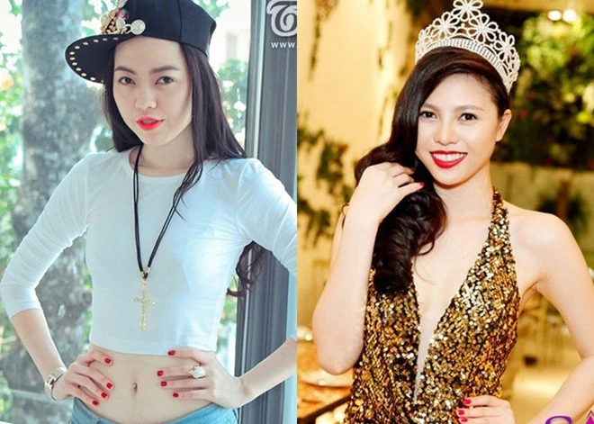 6. Vũ Hoàng Điệp và chân dài Trà Giang Người đẹp Trà Giang cũng được phát hiện là giống Vũ Hoàng Điệp. Cô từng tham gia một vài cuộc thi sắc đẹp nhưng không gây được hiệu ứng truyền thông ngoài việc có nhan sắc giống đàn chị.