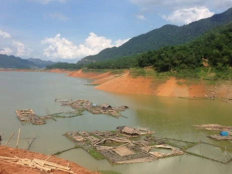 Người dân Mai Châu nuôi cá thần trên lòng sông Đà