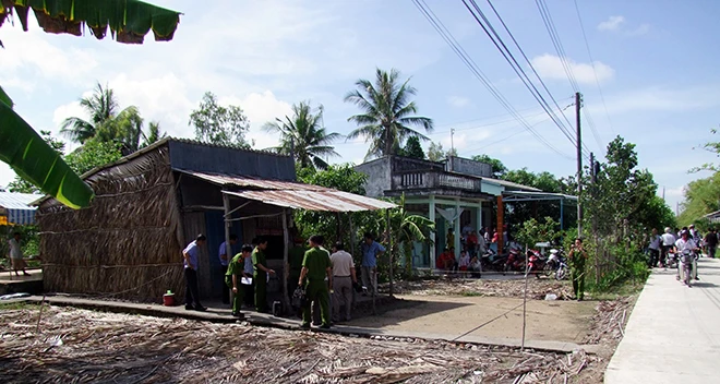 Hiện trường nơi xảy ra vụ án đặc biệt nghiêm trọng.