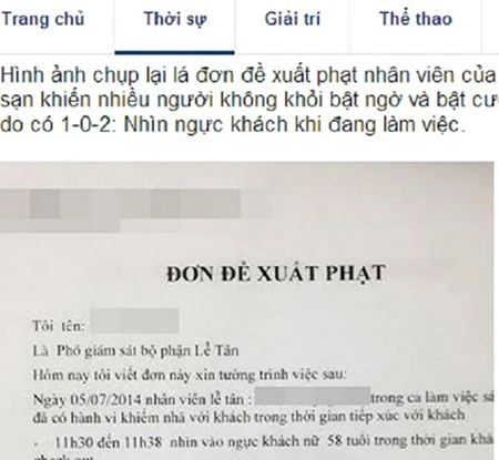 Nội dung lá đơn gây chú ý