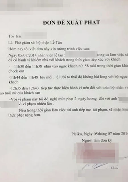 Nội dung lá đơn gây chú ý