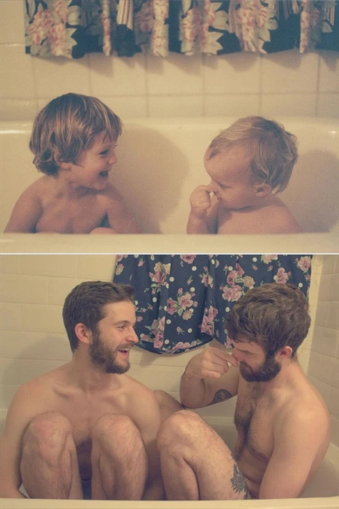 Ngộ nghĩnh với chùm ảnh ngày ấy - bây giờ của 3 anh em ảnh 17