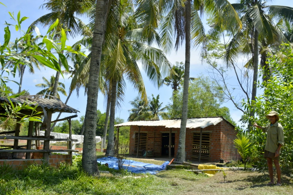 Chuồng vịt của ông Dùng. Ảnh: Huy Trường