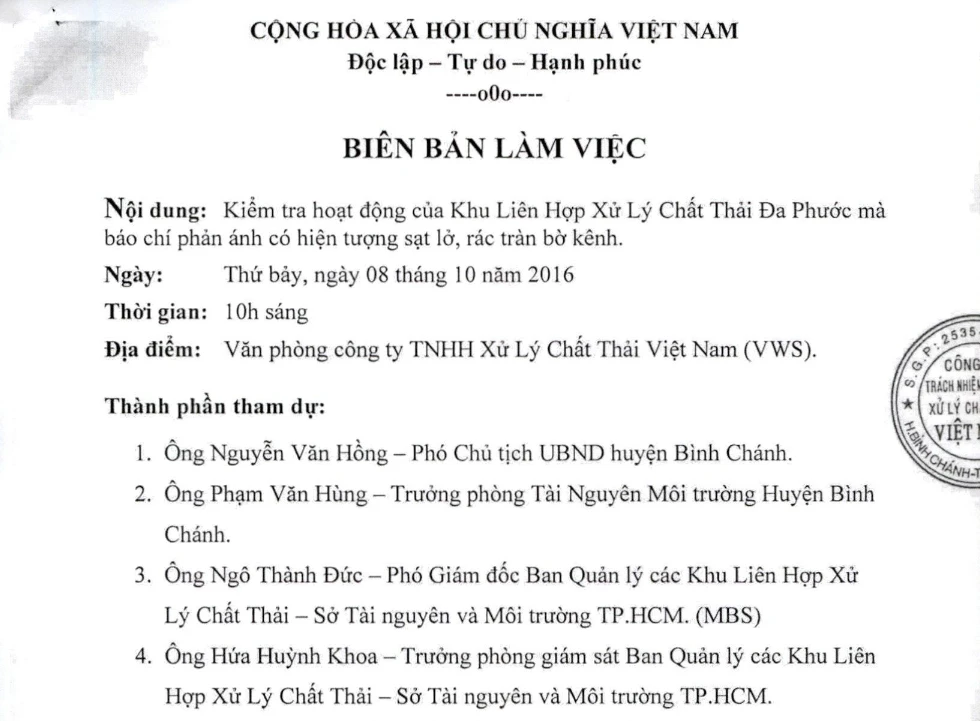 'Không có hiện tượng sạt lở tại Nhà máy rác Đa Phước' ảnh 1
