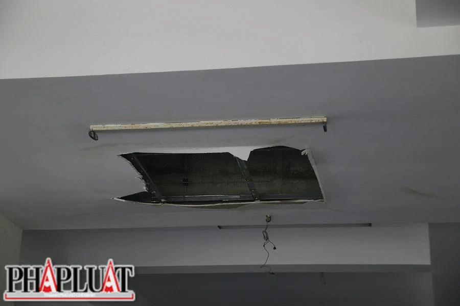 Nhiều vị trí hư hỏng. Ảnh: NGÔ QUANG