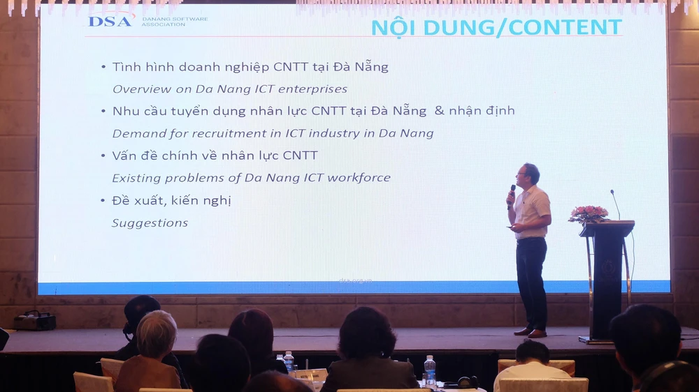 Tọa đàm “Phát triển nguồn nhân lực công nghệ thông tin tại TP Đà Nẵng”. Ảnh: TV