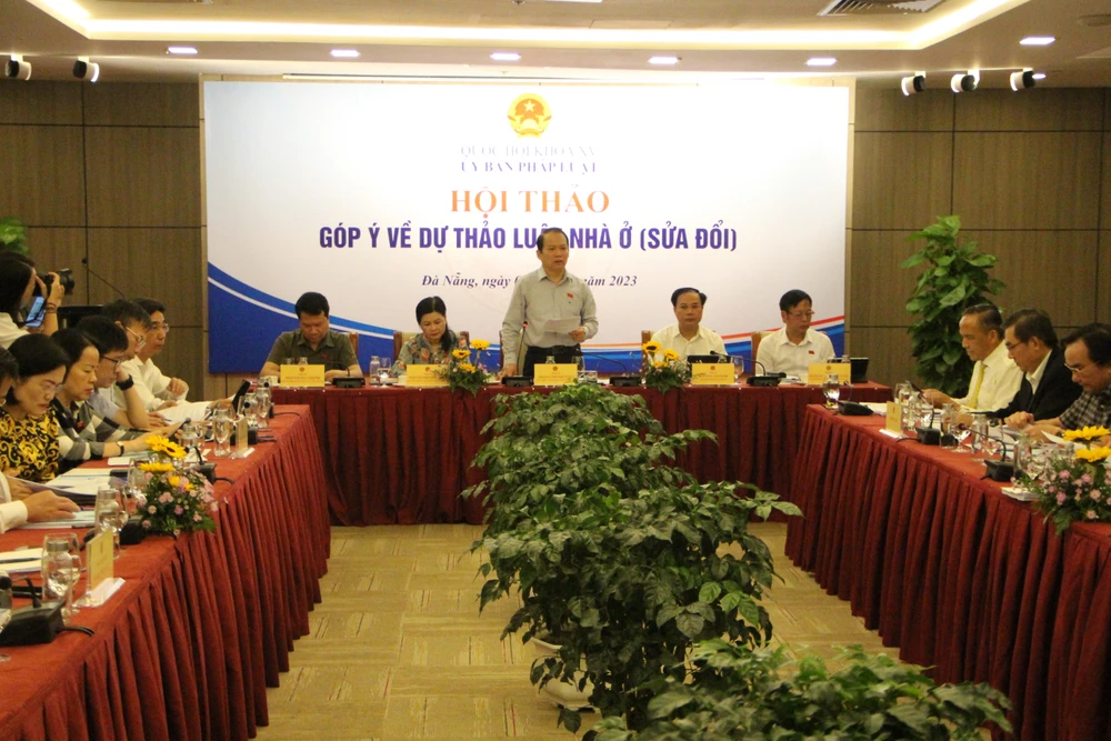 Ủy ban Pháp luật của Quốc hội tổ chức Hội thảo góp ý về dự thảo Luật Nhà ở (sửa đổi) tại Đà Nẵng. Ảnh: TẤN VIỆT luật nhà ở sửa đổi