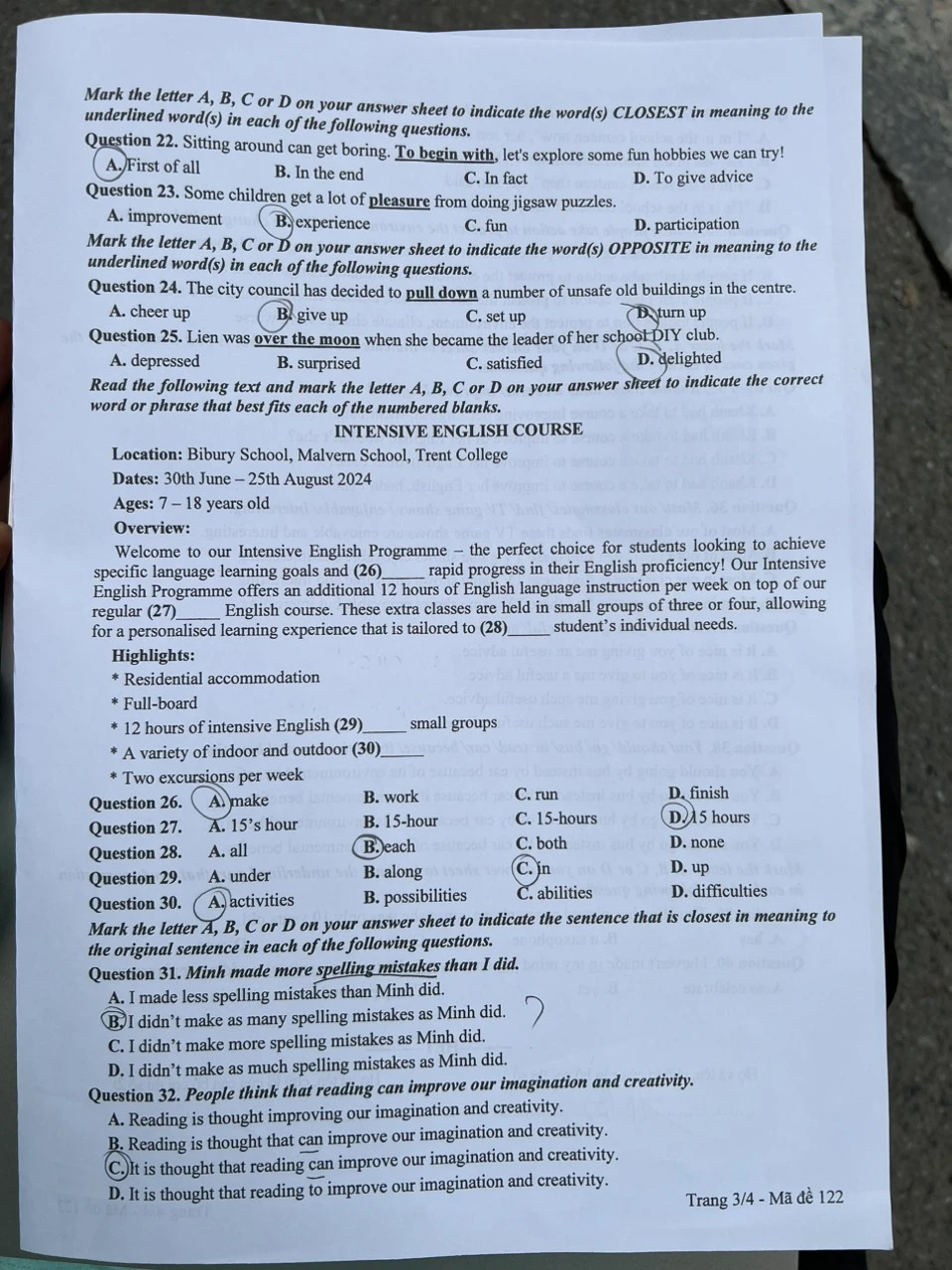 Đề thi môn tiếng Anh vào lớp 10 tại Hà Nội 3.jpg