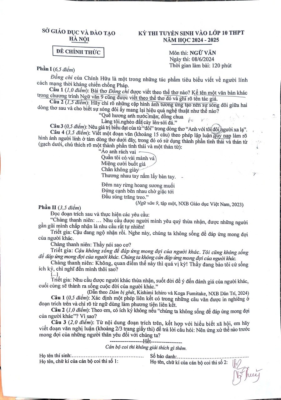 đề thi môn Văn vào lớp 10 tại Hà Nội 2.jpg