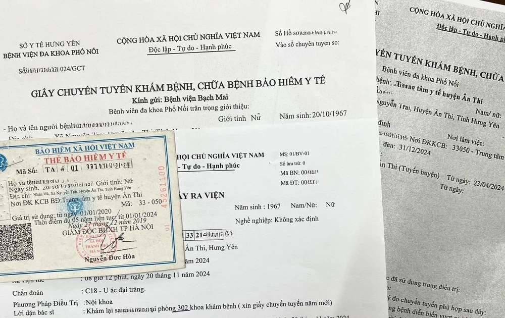 giấy chuyển tuyến