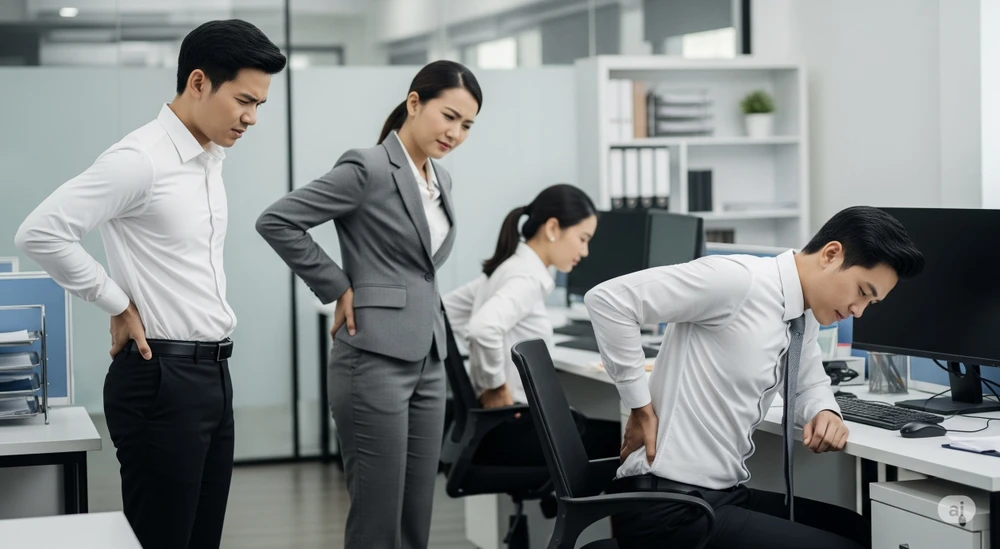 dân văn phòng bị đau lưng