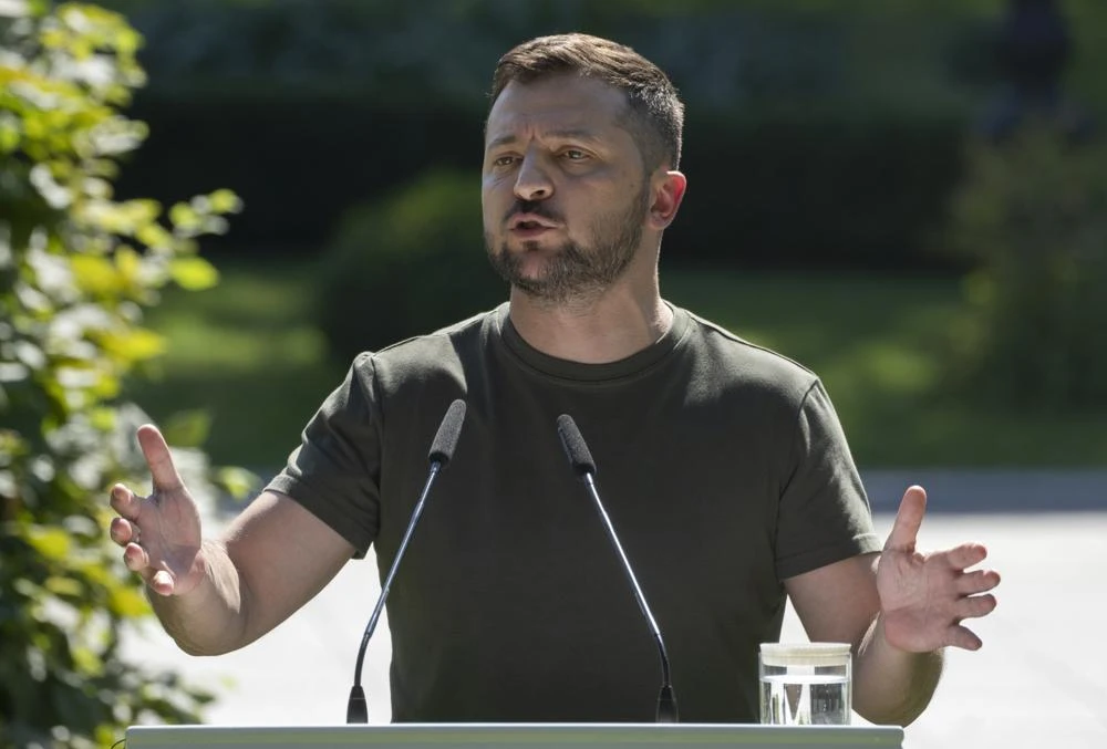 Tổng thống Ukraine Volodymyr Zelensky. Ảnh: Efrem Lukatsky/AP