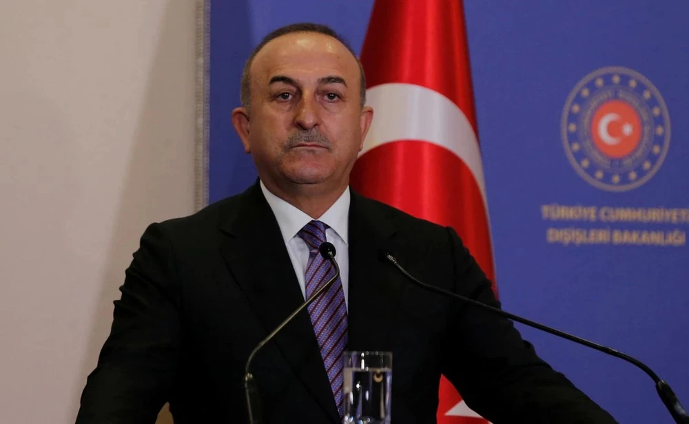 Ngoại trưởng Thổ Nhĩ Kỳ Mevlut Cavusoglu. Ảnh: Dilara Senkaya/REUTERS