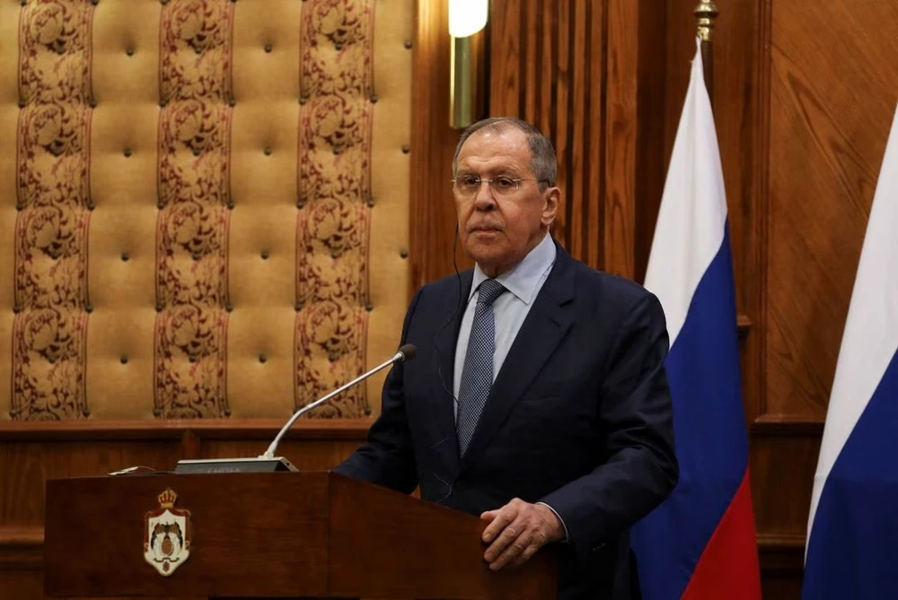 Ngoại trưởng Nga Sergey Lavrov. Ảnh: Alaa Al Sukhni/REUTERS