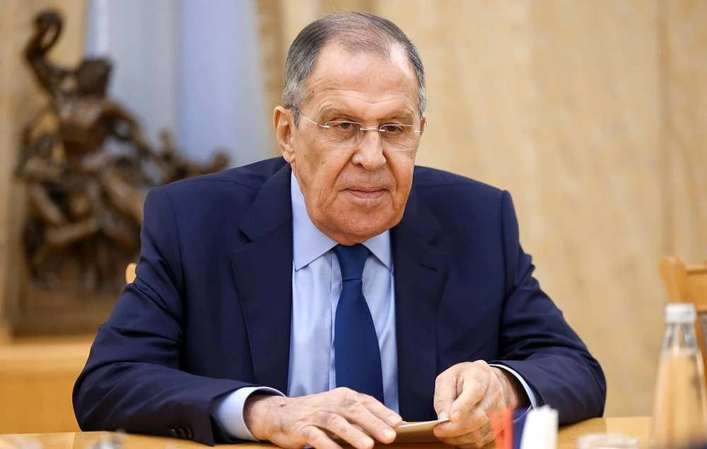 Ngoại trưởng Nga Sergei Lavrov. Ảnh: VĂN PHÒNG BÁO CHÍ BỘ NGOẠI GIAO NGA/TASS