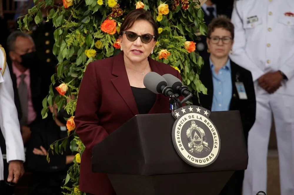 Tổng thống Honduras Xiomara Castro. Ảnh: Fredy Rodriguez/REUTERS Tổng thống Honduras Xiomara Castro. Ảnh: Fredy Rodriguez/REUTERS