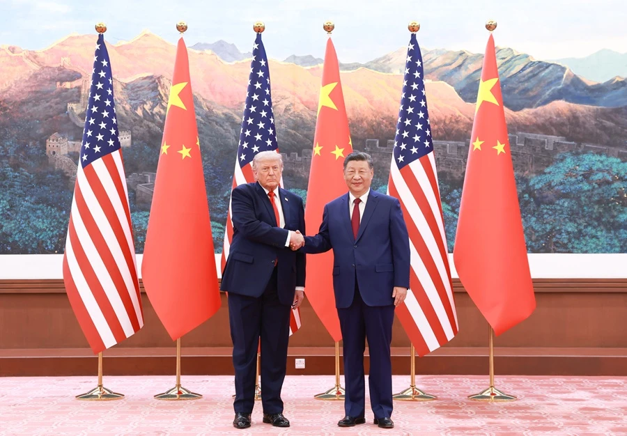ông Trump và ông Tập hội đàm Mỹ Trung Quốc.jpg