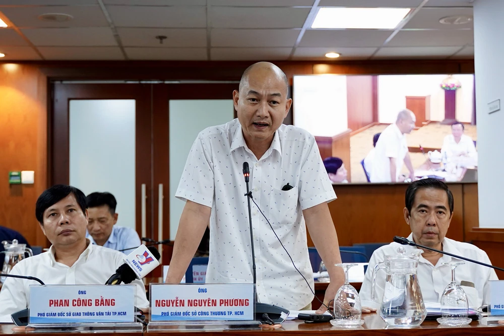 Phó Giám đốc Sở Công Thương TP, Nguyễn Nguyên Phương thông tin về tình hình thị trường sau Tết. Ảnh: BP