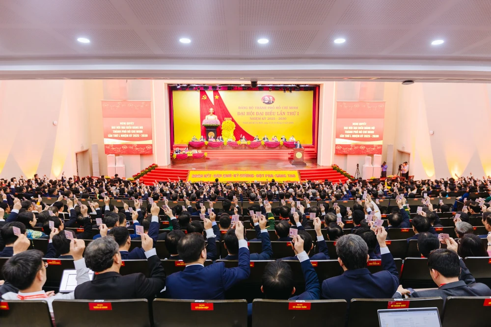 bế mạc Đại hội đại biểu Đảng bộ Thành phố Hồ Chí Minh lần thứ I, nhiệm kỳ 2025 - 2030..jpg