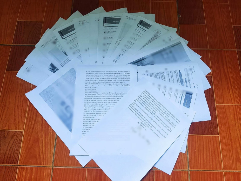 Nạn nhân gửi đơn tố cáo đến cơ quan công an. Ảnh: NVCC