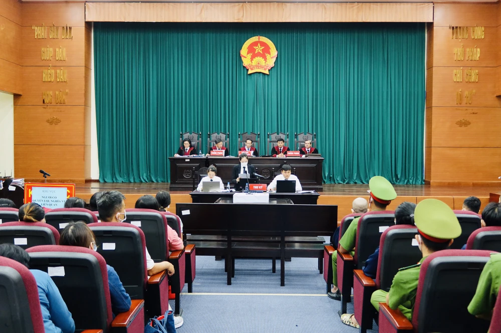 Toàn cảnh phiên tòa xét xử phúc thẩm. Ảnh: TRẦN MINH