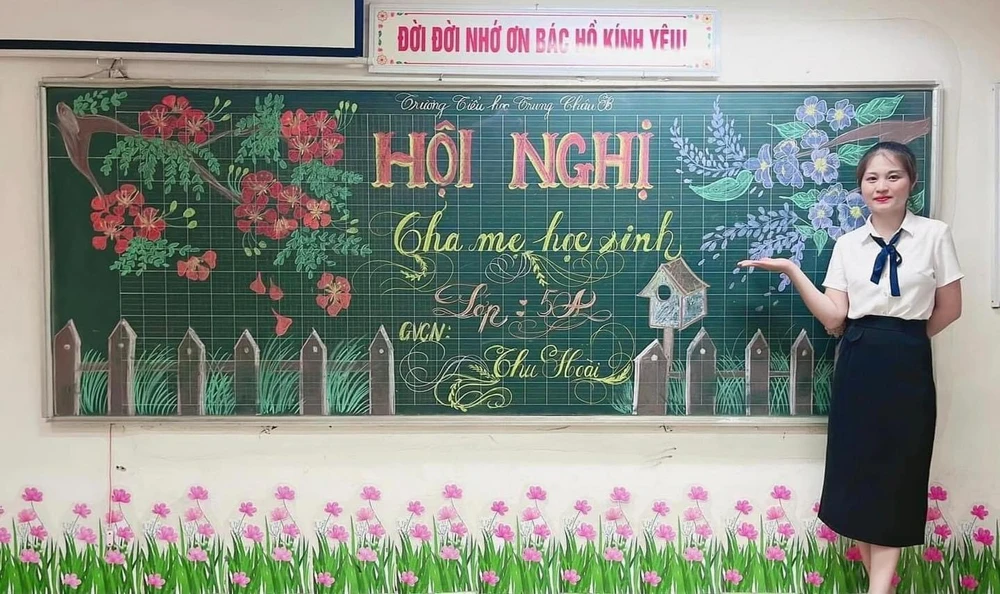 bảng đen phấn trắng