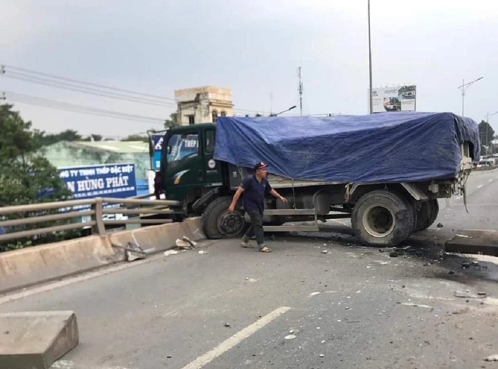 Hiện trường vụ tai nạn. Ảnh: AX