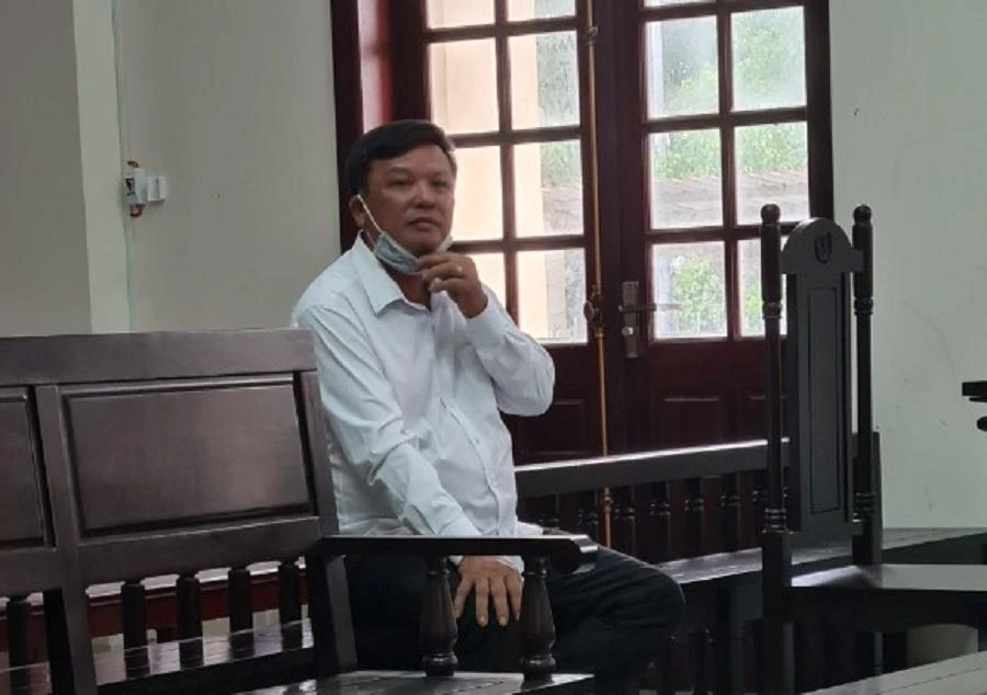 Bị cáo Quảng tại phiên tòa sơ thẩm. Ảnh: VH.