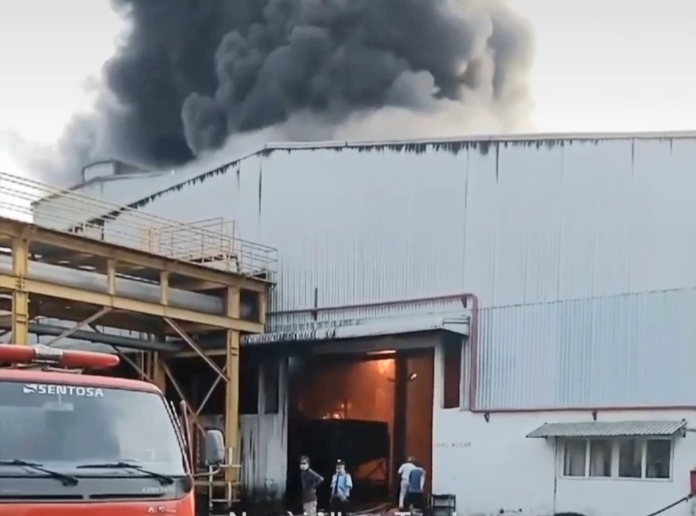 Hiện trường vụ cháy: Ảnh: CTV