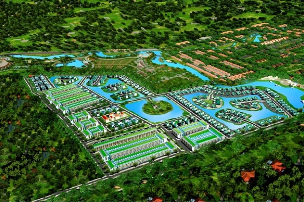 Bản đồ mô phỏng dự án khi chủ đầu tư và công ty bất động sản giới thiệu khi mở bán.