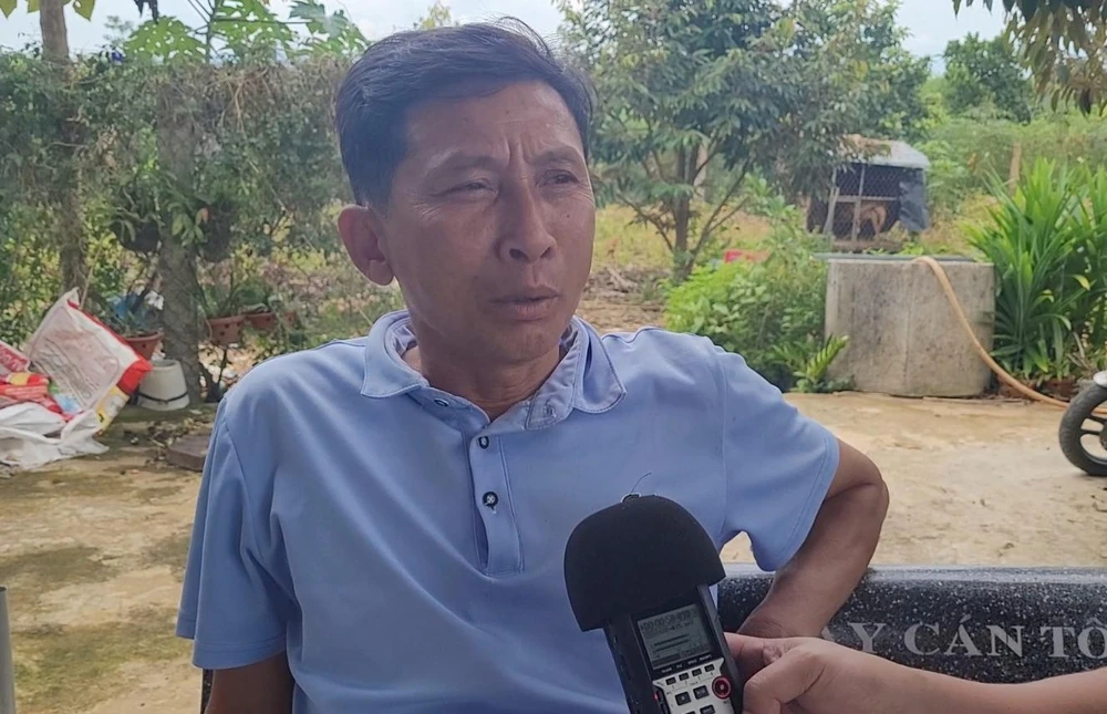 Ông Trương Đình Hứa trao đổi với PV. Ảnh: VL