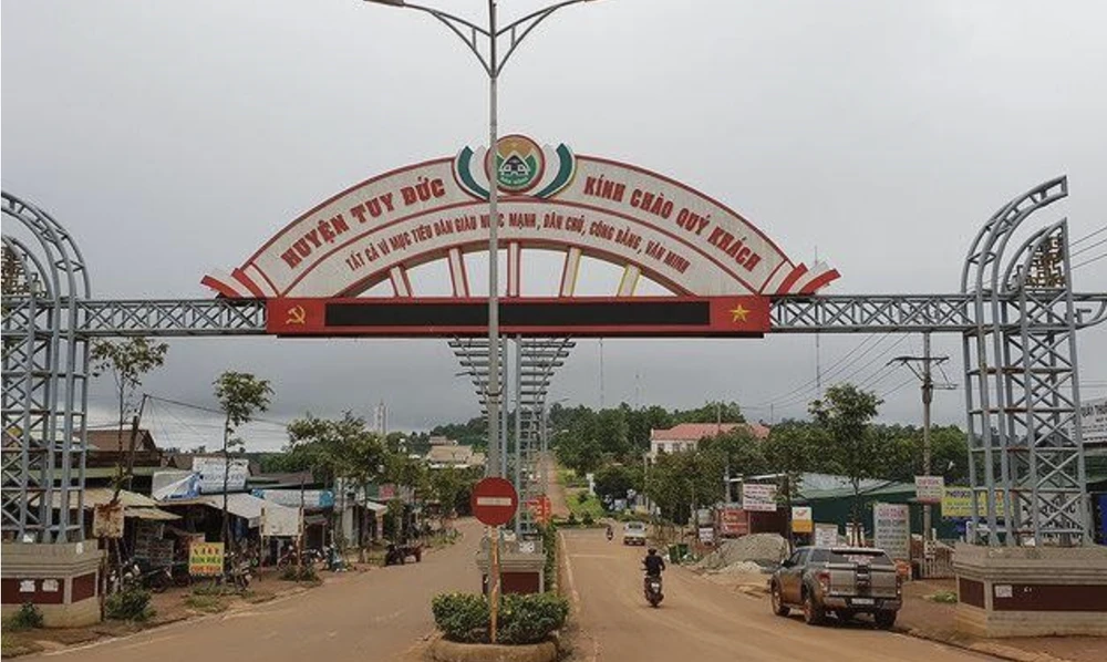 Trung tâm huyện Tuy Đức. Ảnh: A.X