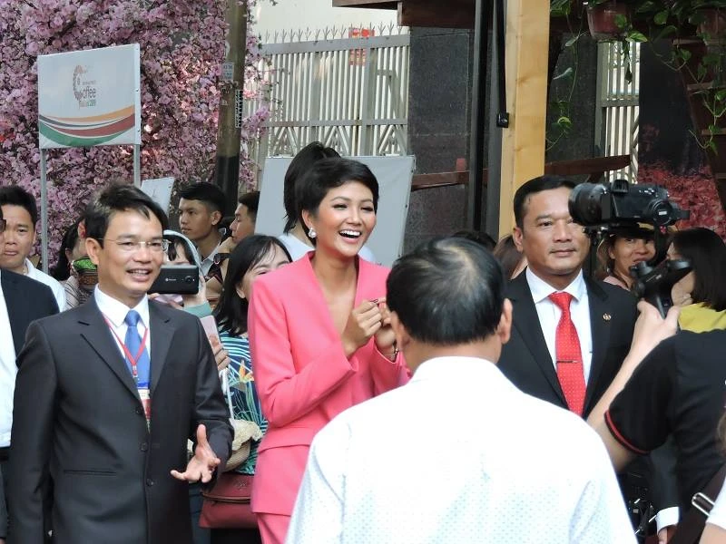 Hoa hậu H'Hen Niê làm đại sứ truyền thông cho sự kiện. Ảnh: VŨ LONG