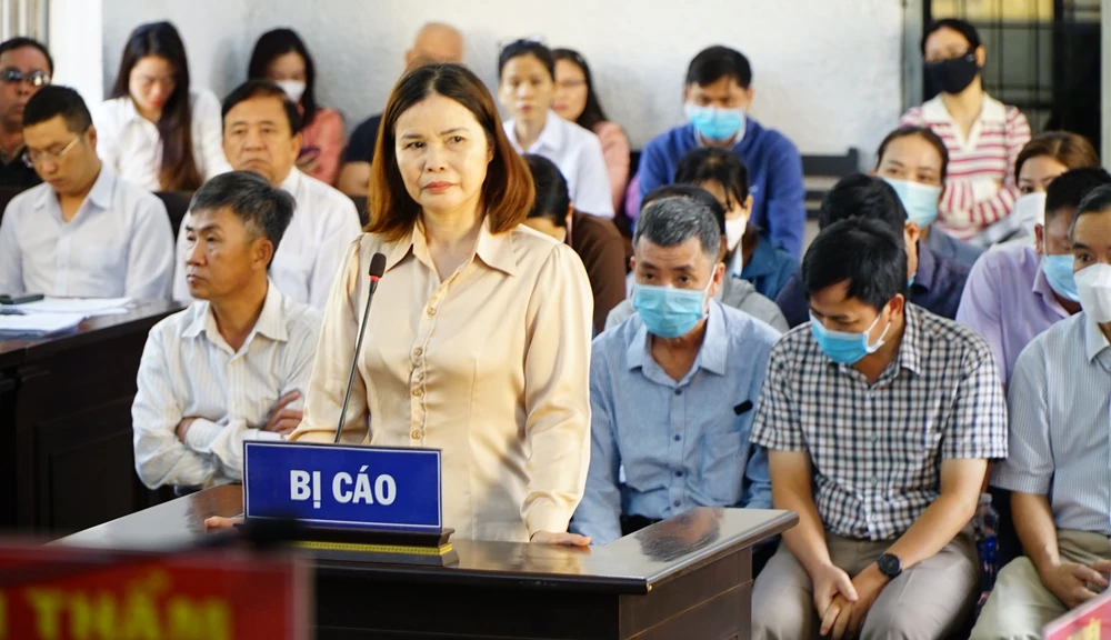 Bị cáo Ninh tại phiên xét xử. Ảnh: VŨ LONG