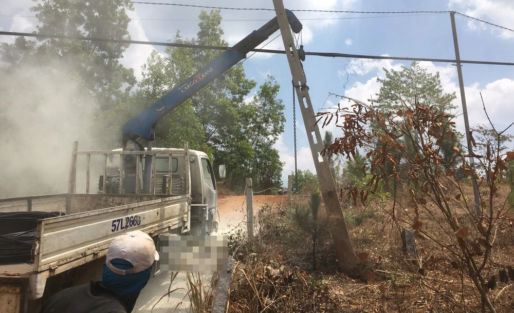 Hiện trường vụ việc. Ảnh: AX