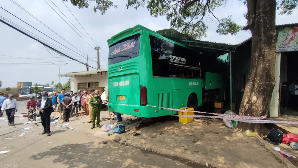 Hiện trường vụ tai nạn. Ảnh: LK