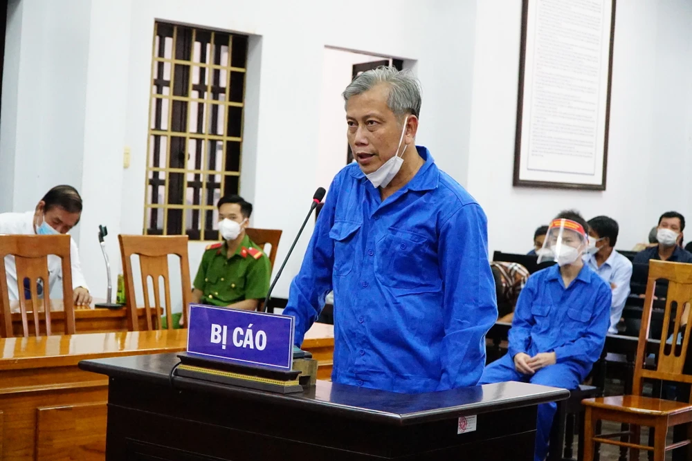 Trịnh Sướng tại phiên xét xử sơ thẩm. Ảnh: VŨ LONG